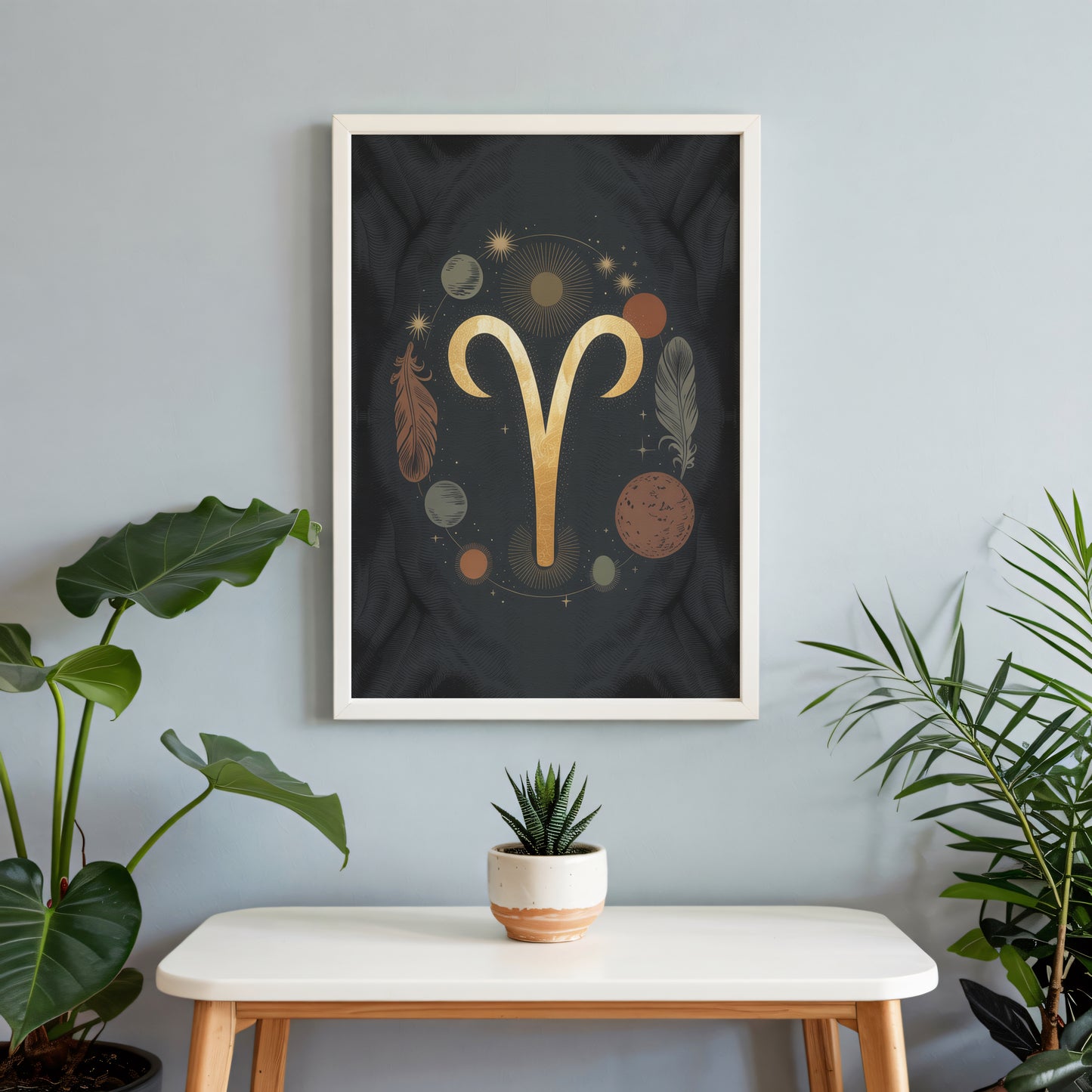 Aries Symbol High Contrast Wall Art