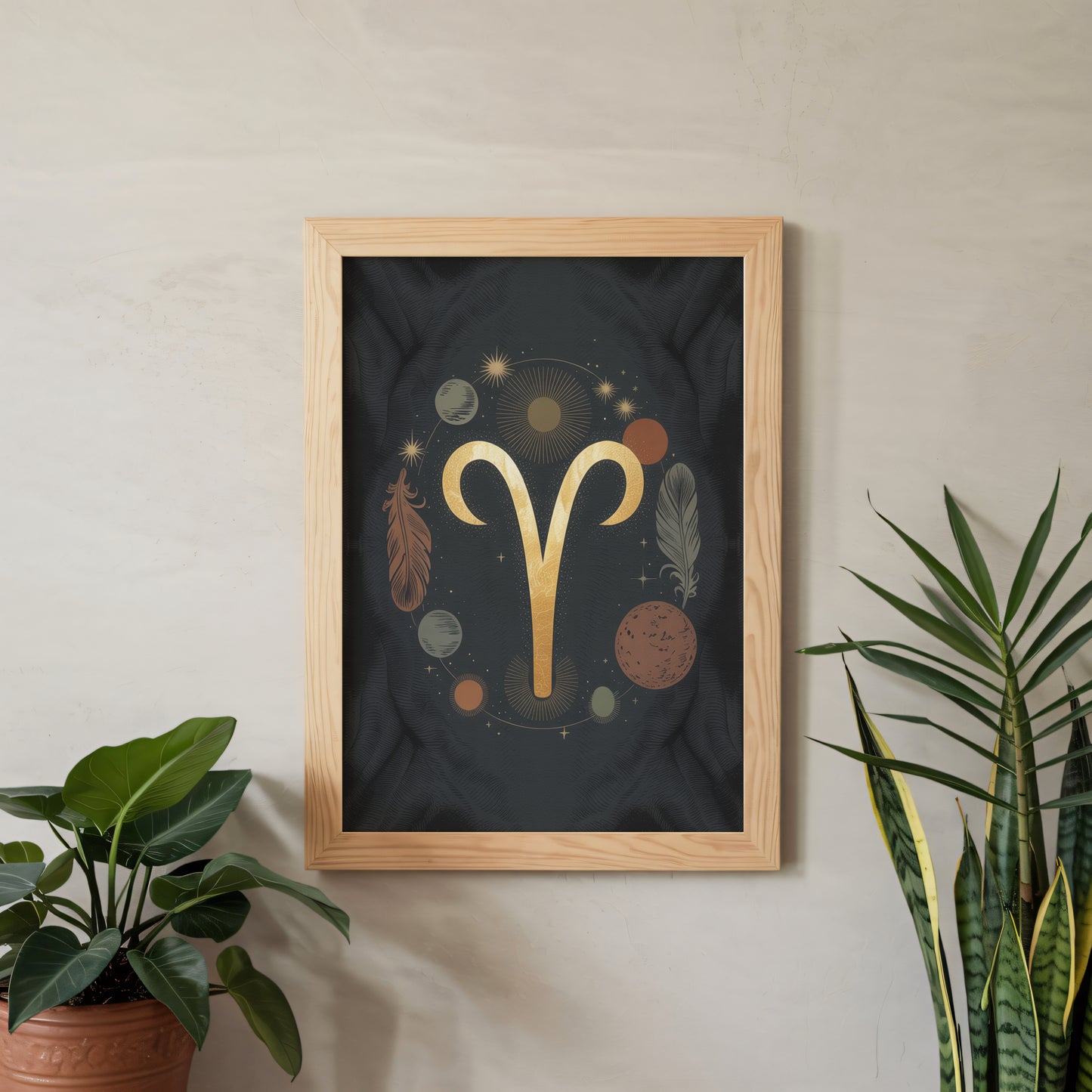 Aries Symbol High Contrast Wall Art
