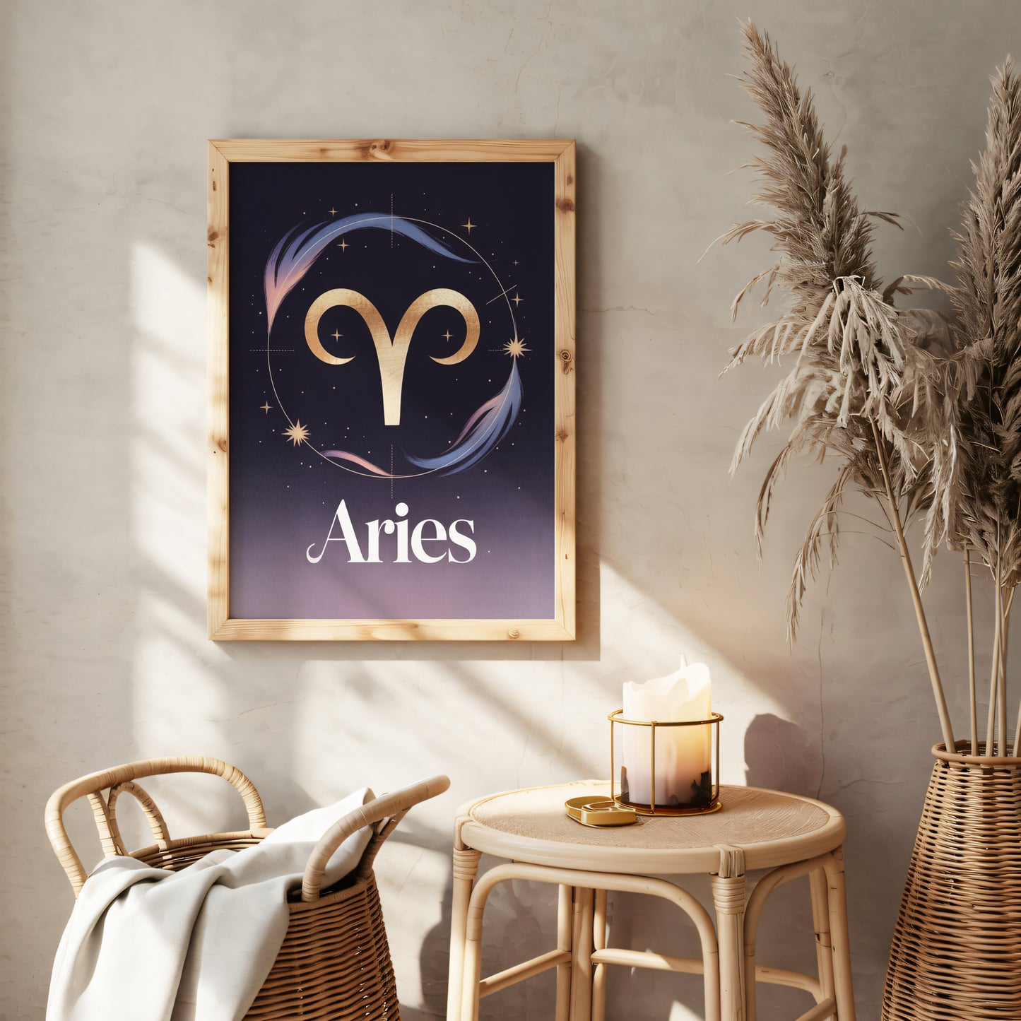 Aries Birth Wall Art