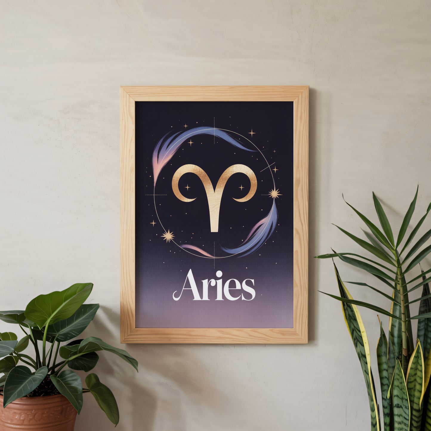 Aries Birth Wall Art