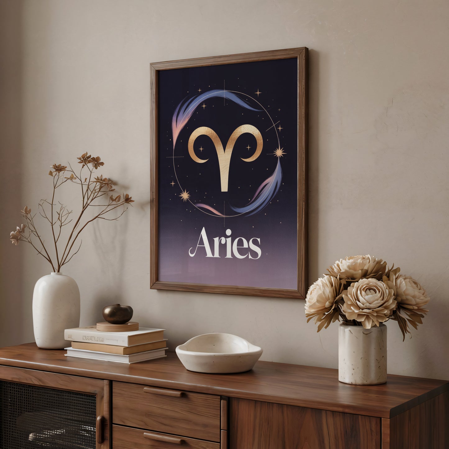 Aries Birth Wall Art