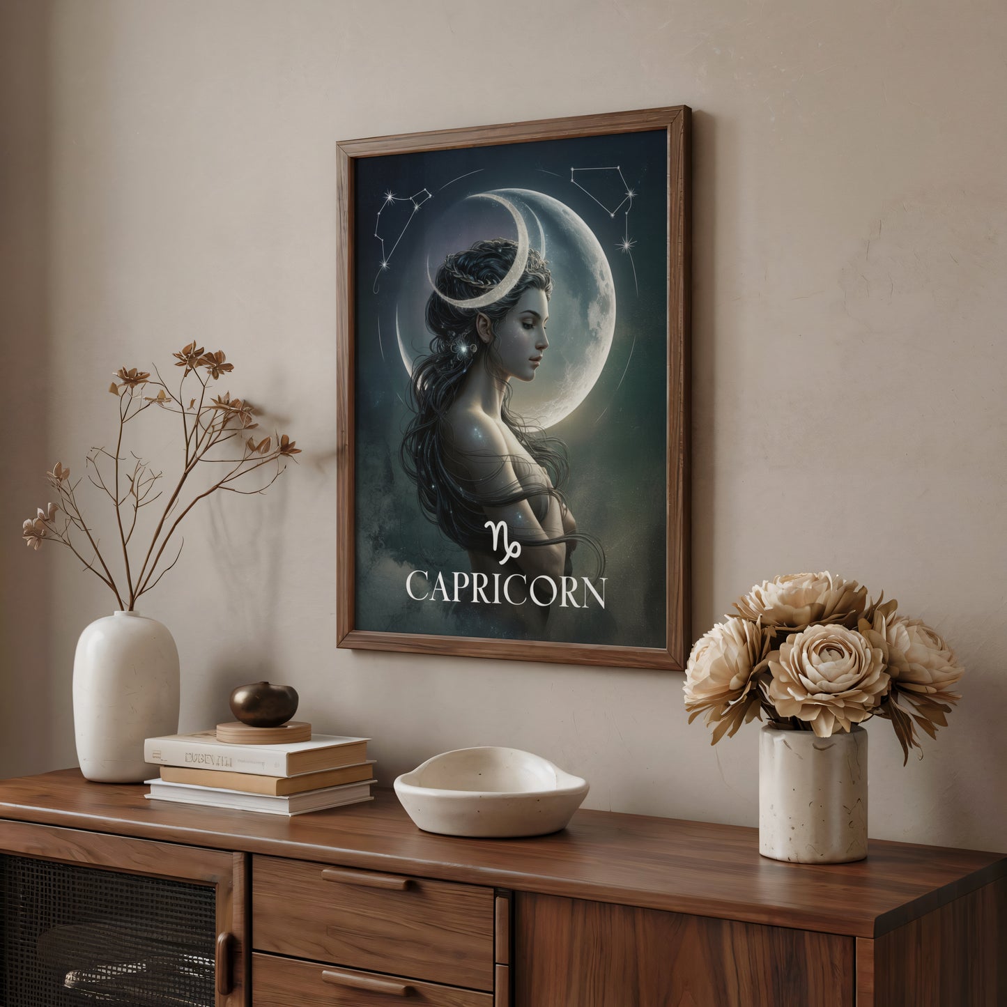 Capricorn Wispy Mystical Wall Art