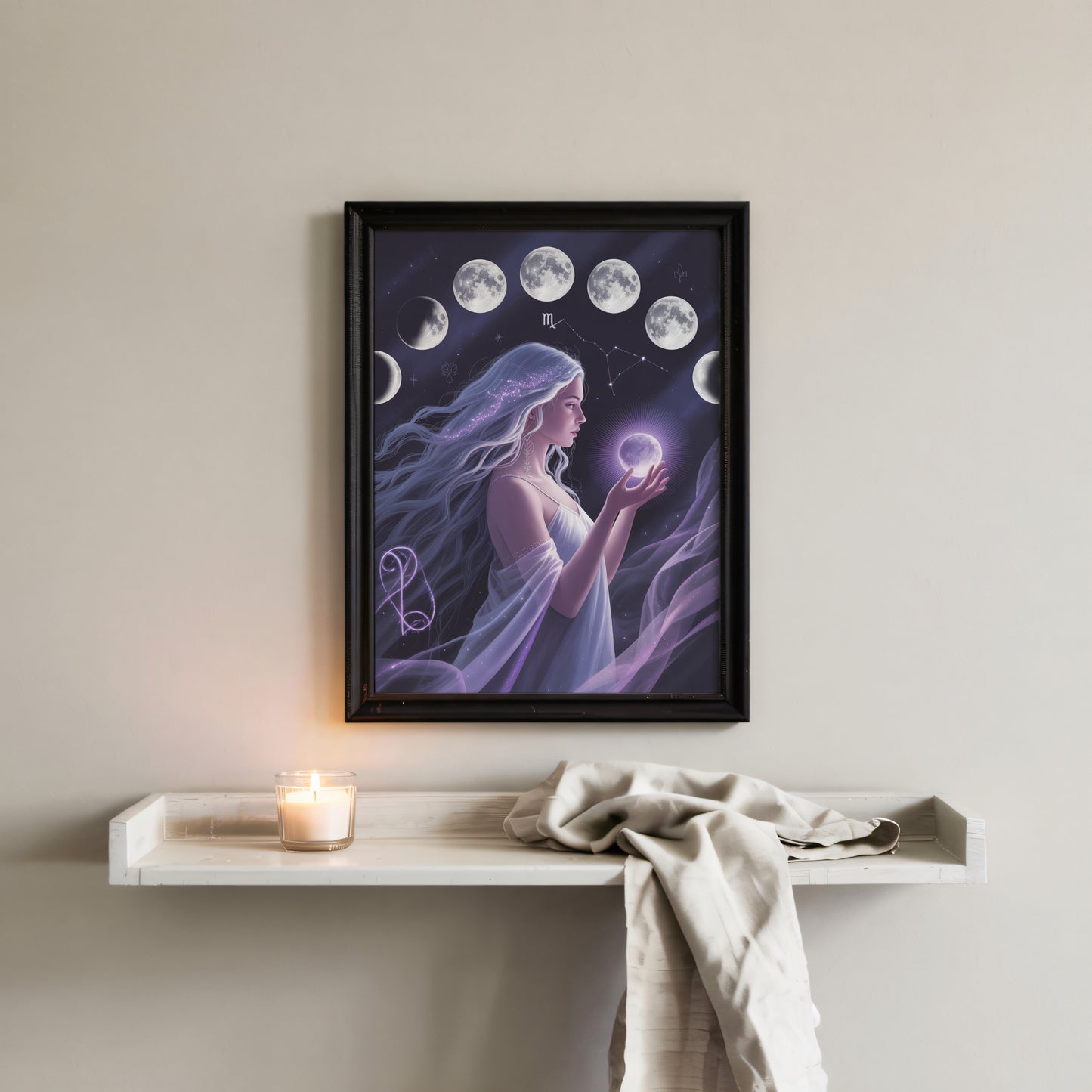 Virgo Plain Lunar Wall Art