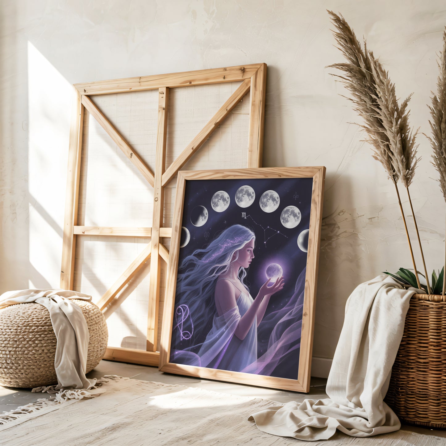Virgo Plain Lunar Wall Art