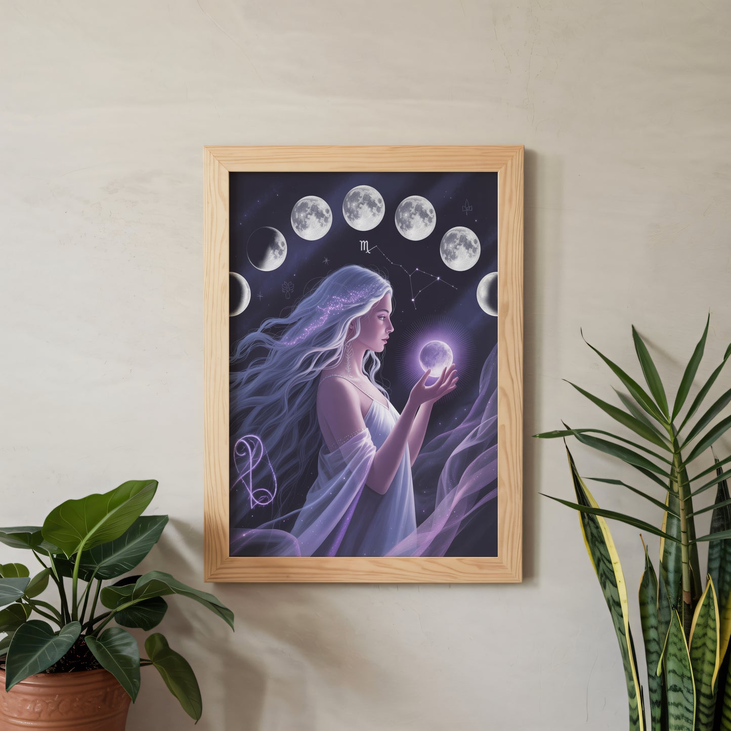 Virgo Plain Lunar Wall Art