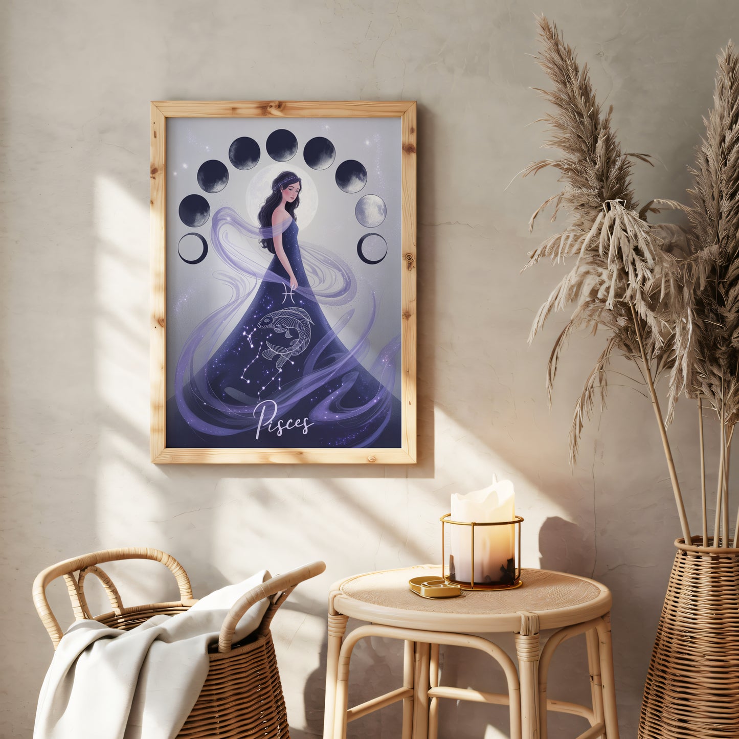 Pisces Lunar Wall Art