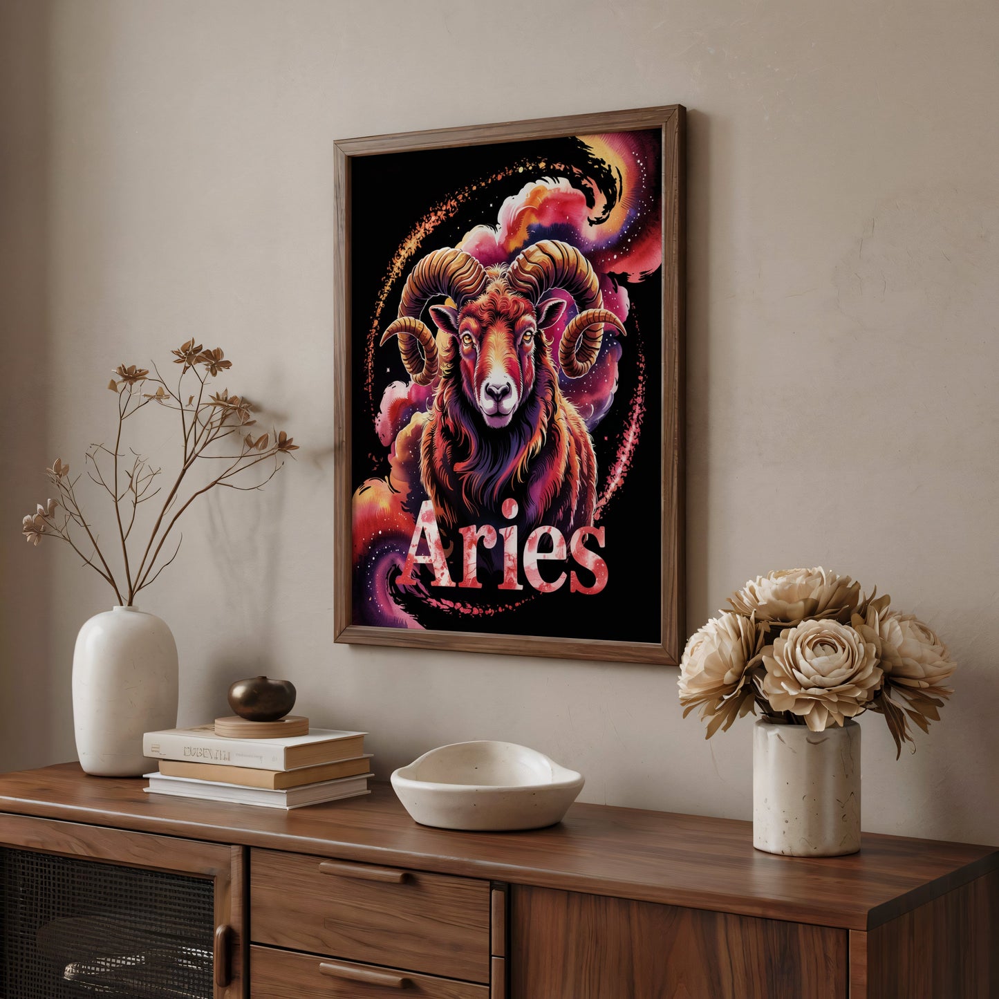 Aisle29 Posters Aries Fiery Ram Wall Art