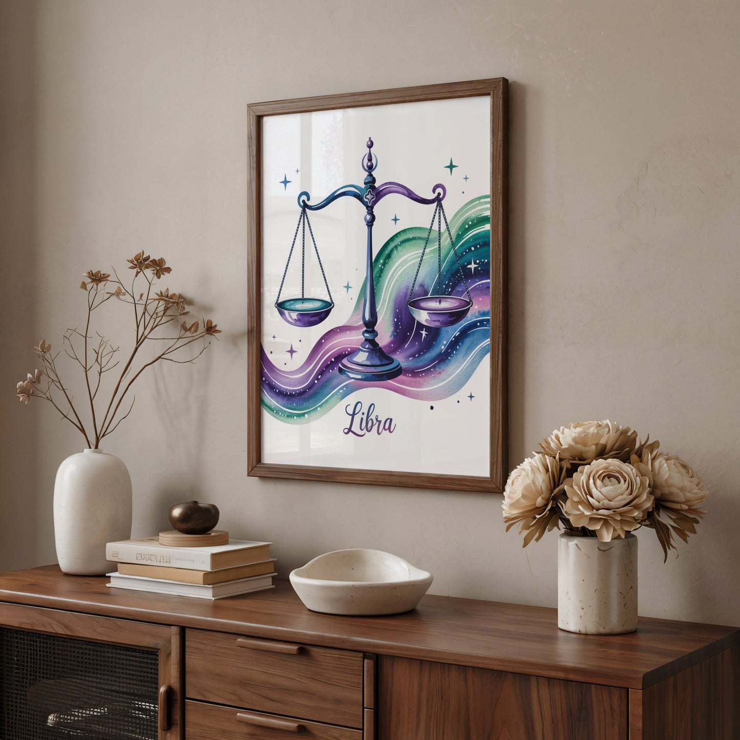 Aisle29 Posters Libra Balanced Scales Wall Art