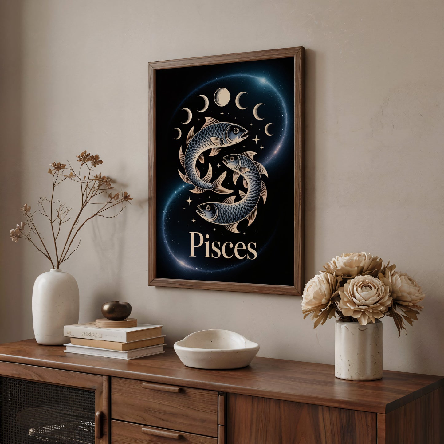 Aisle29 Posters Pisces Moon Wall Art