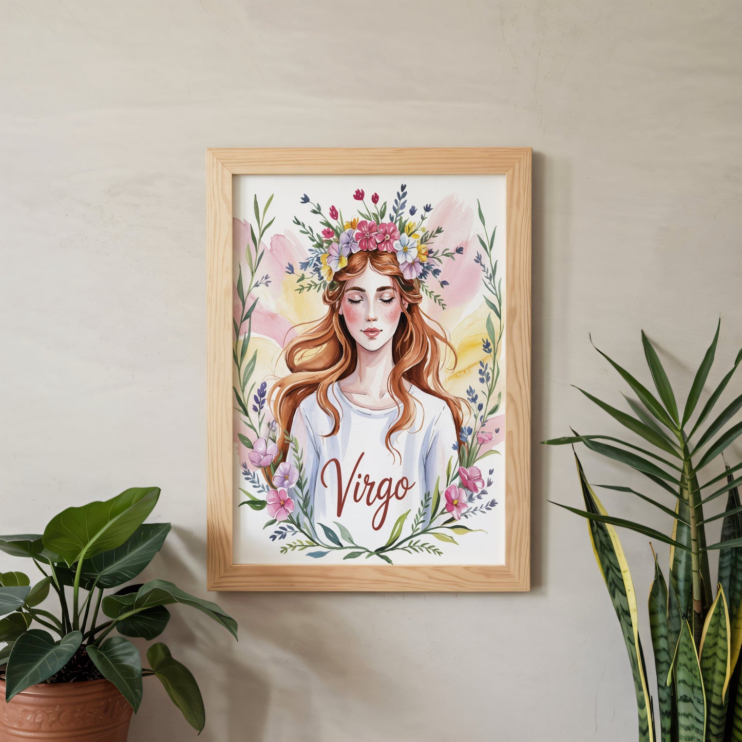 Aisle29 Posters Virgo The Flowered Maiden Wall Art