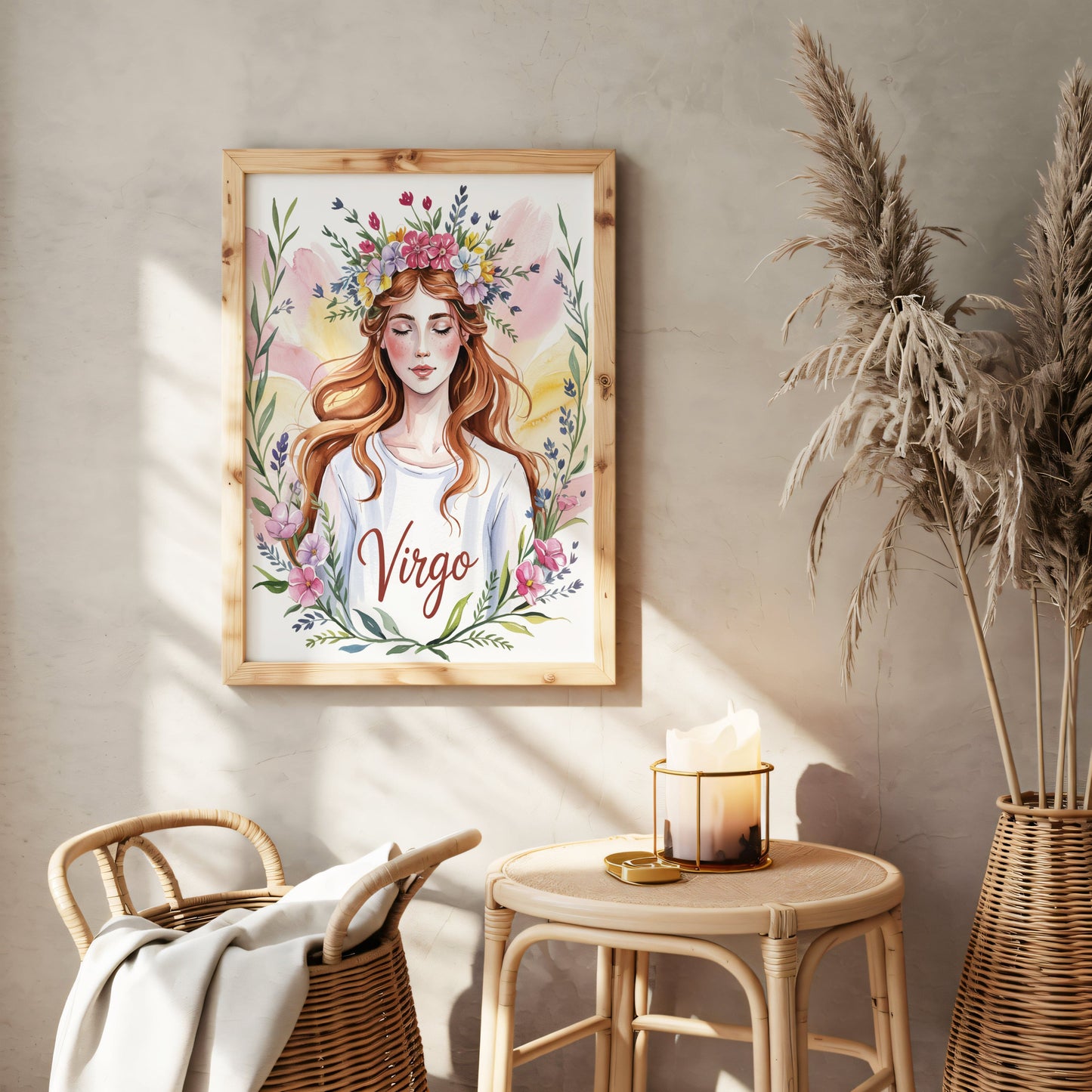 Aisle29 Posters Virgo The Flowered Maiden Wall Art