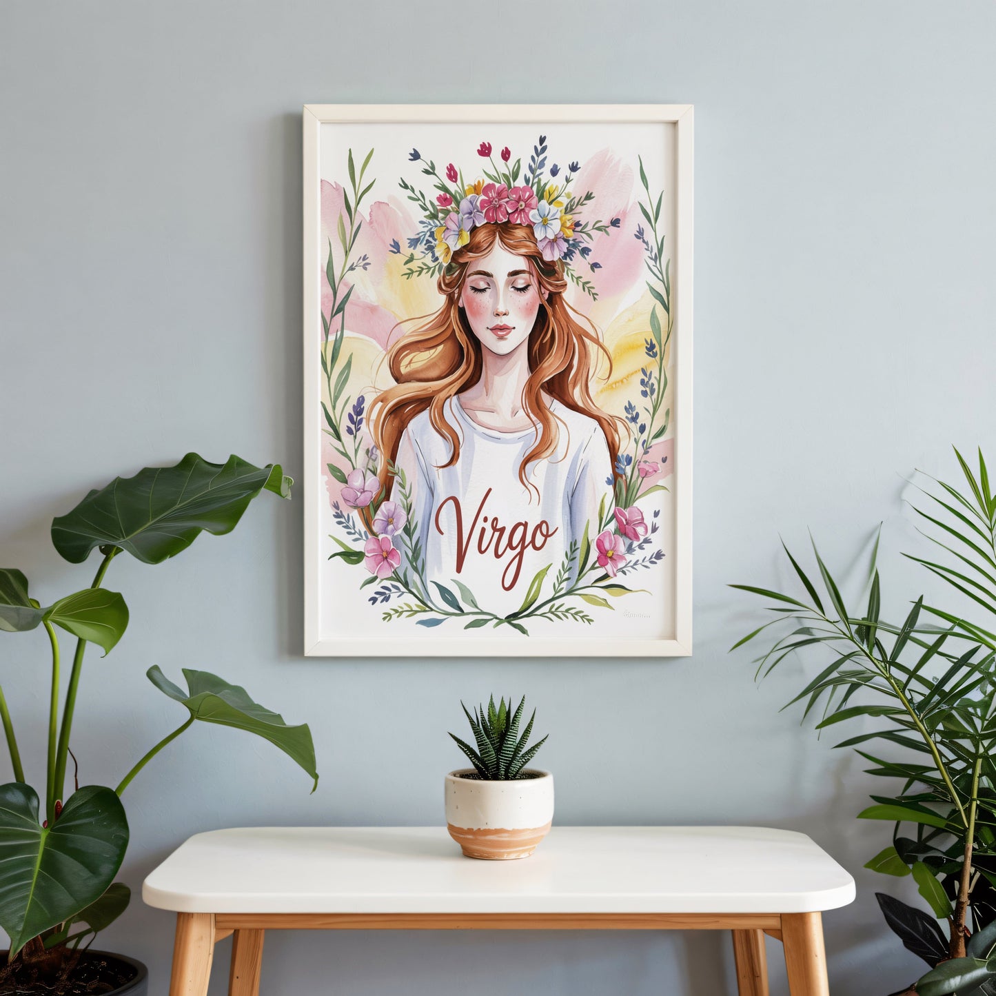 Aisle29 Posters Virgo The Flowered Maiden Wall Art