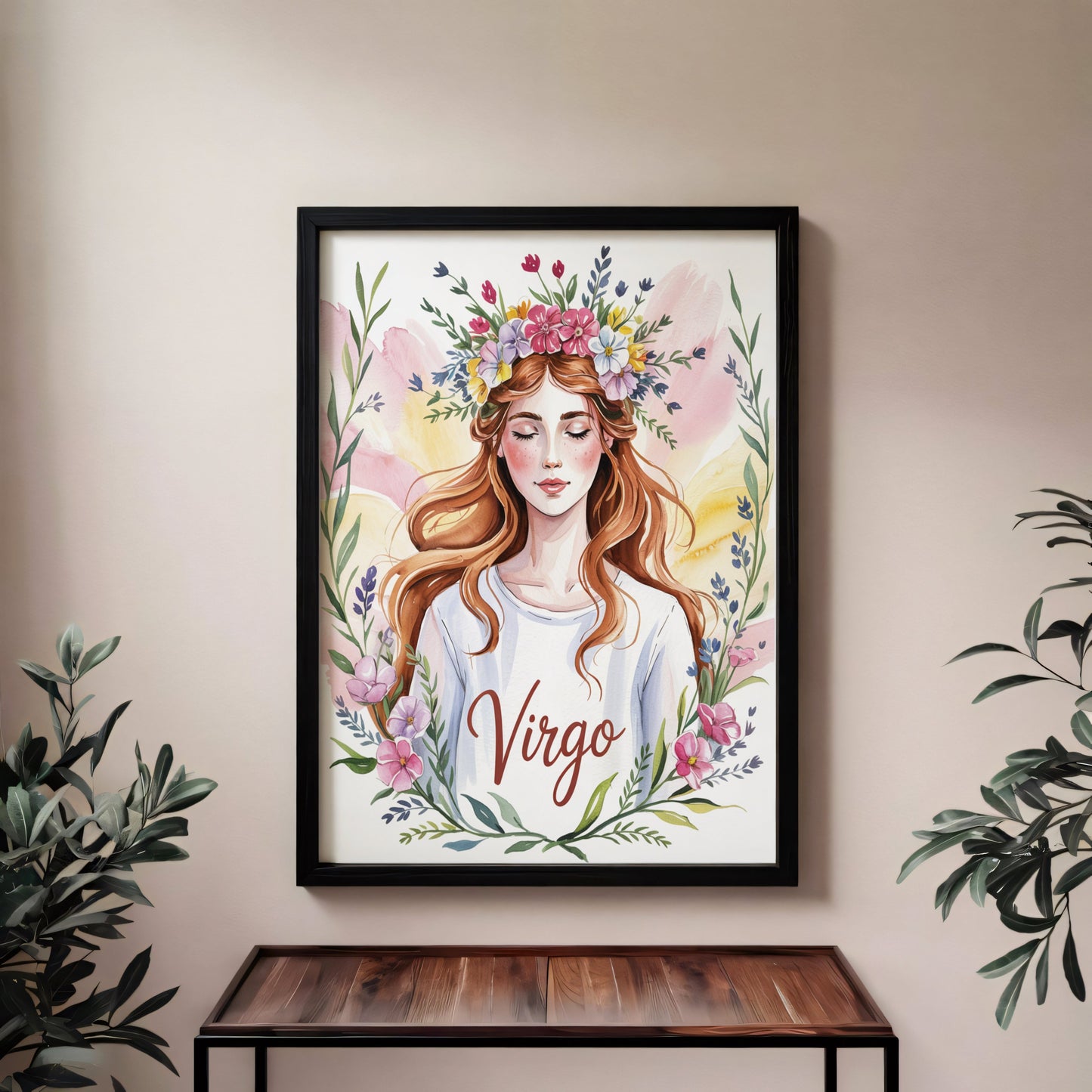 Aisle29 Posters Virgo The Flowered Maiden Wall Art