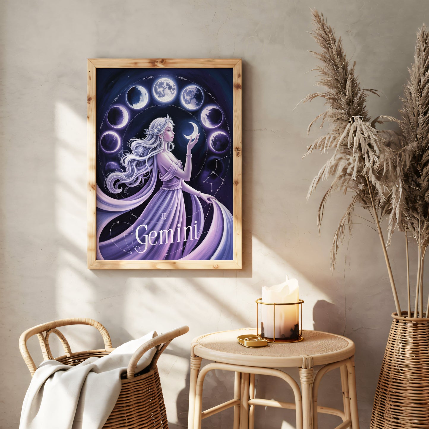 Aisle29 Print Gemini Cosmic Wall Art