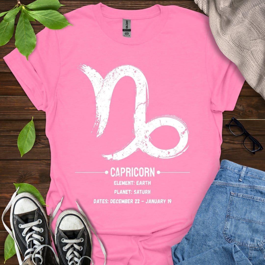 Printify T-Shirt Azalea / S Capricorn Glyph