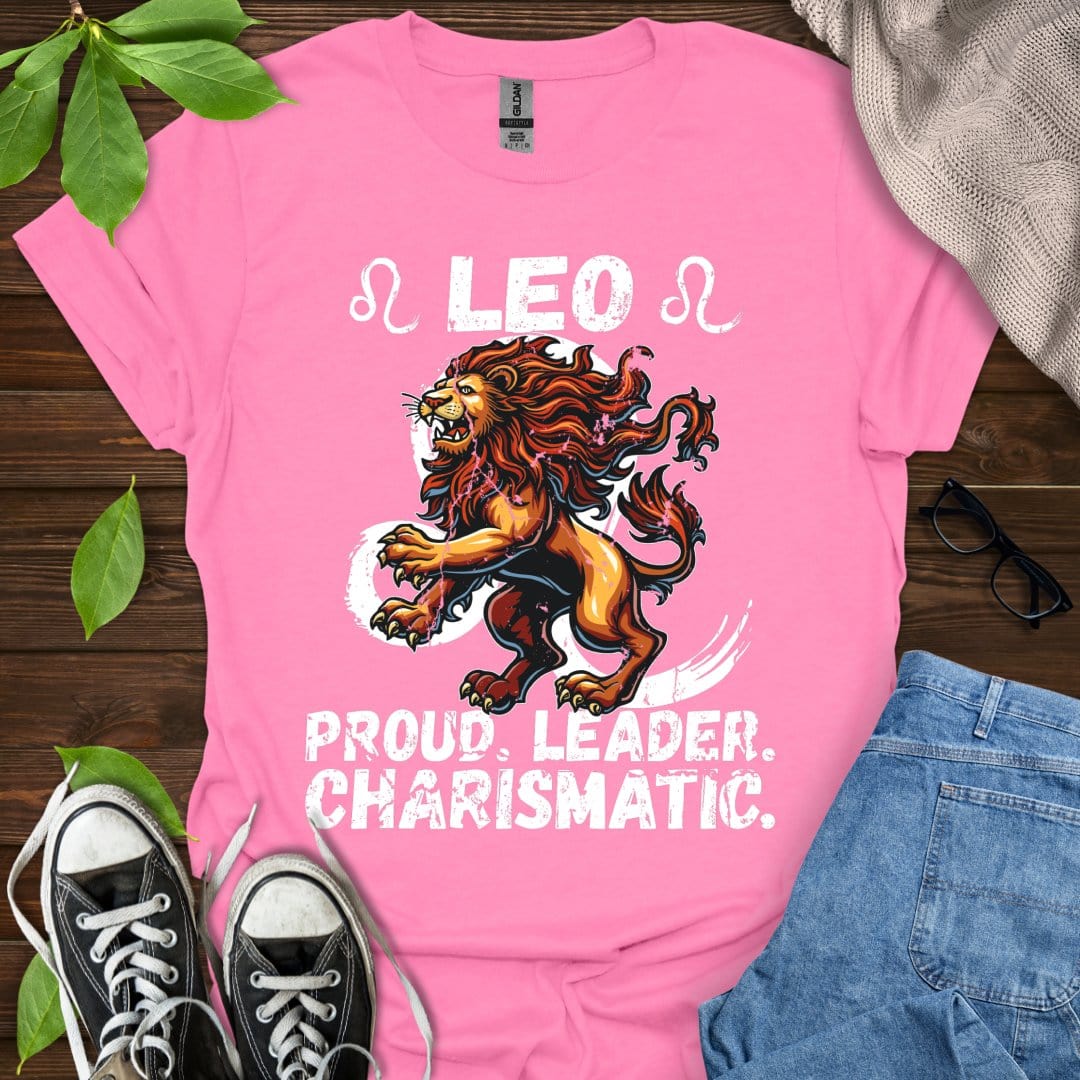 Printify T-Shirt Azalea / S Leo - Proud. Leader. Charismatic.