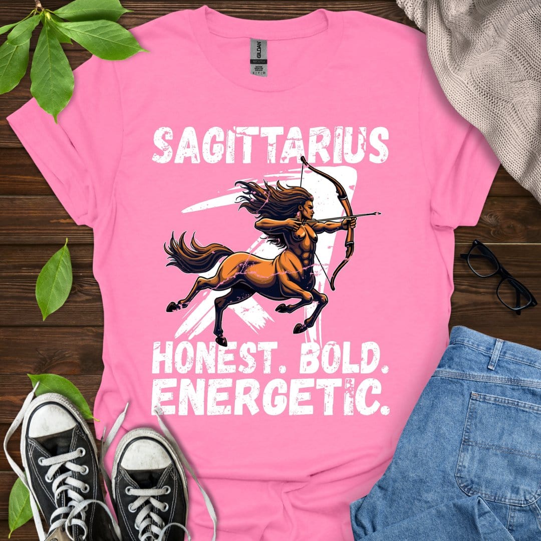 Printify T-Shirt Azalea / S Sagittarius - Honest. Bold. Energetic