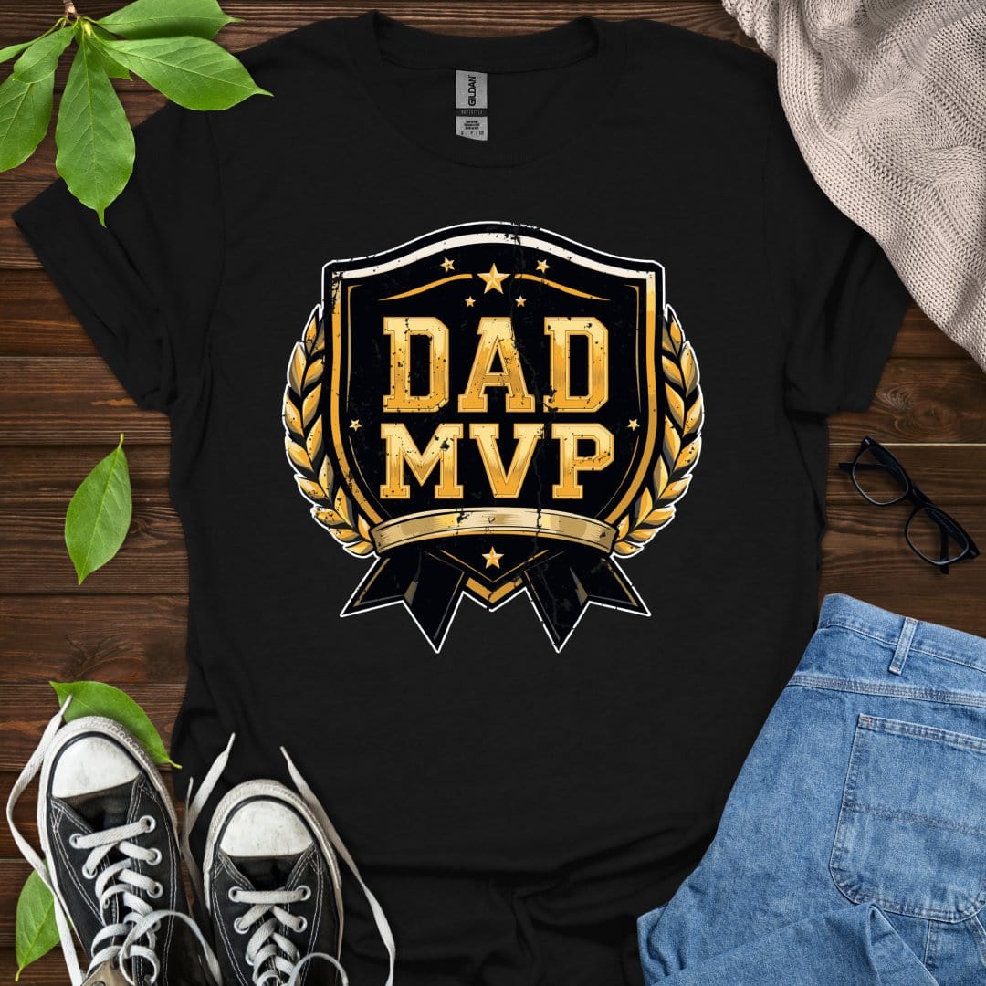 Printify T-Shirt Black / XS Dad MVP