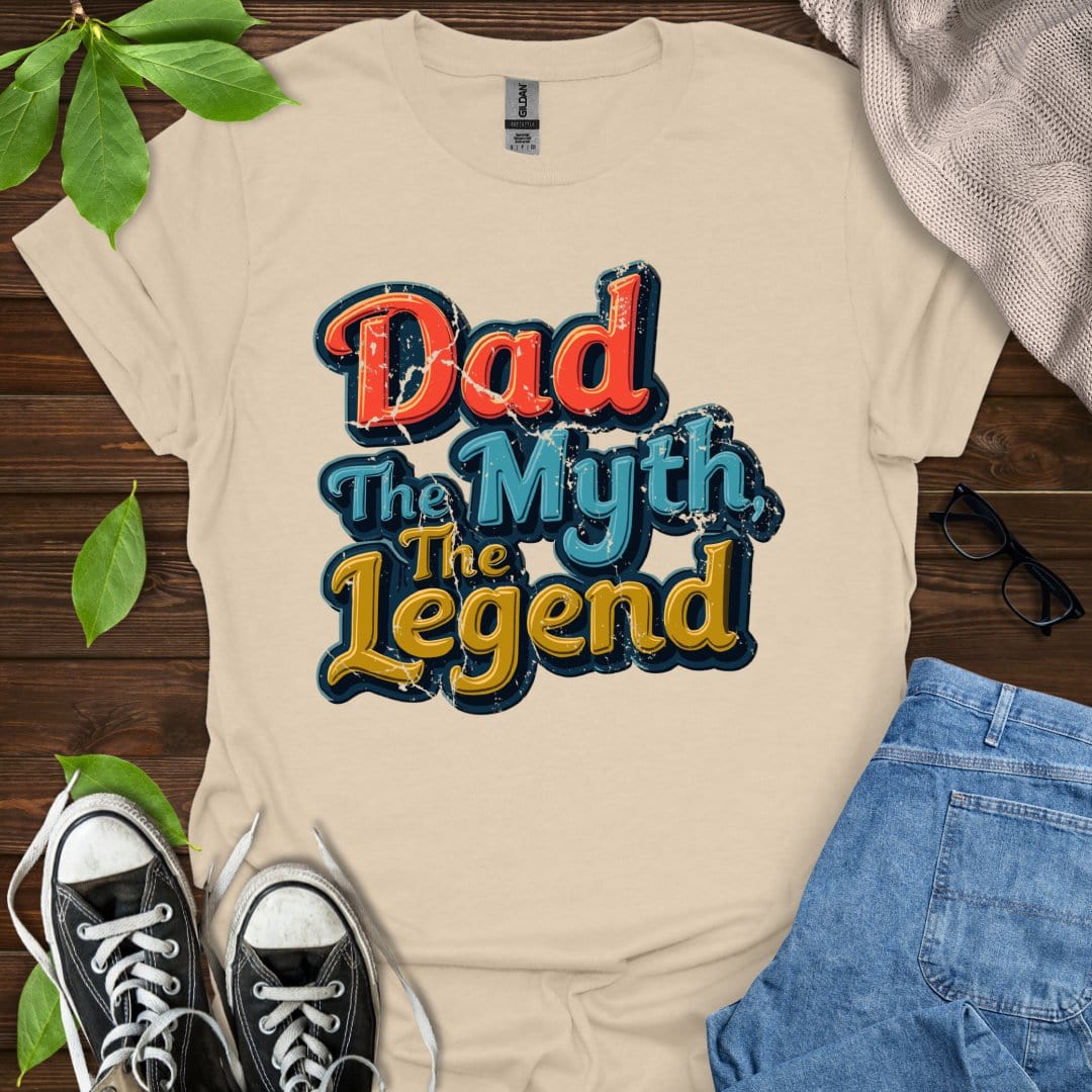 Printify T-Shirt Dad - The Myth, The Legend