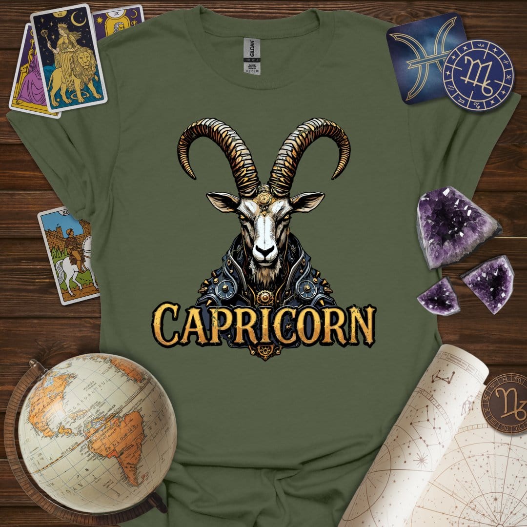 Printify T-Shirt Military Green / S Capricorn Legacy T-Shirt