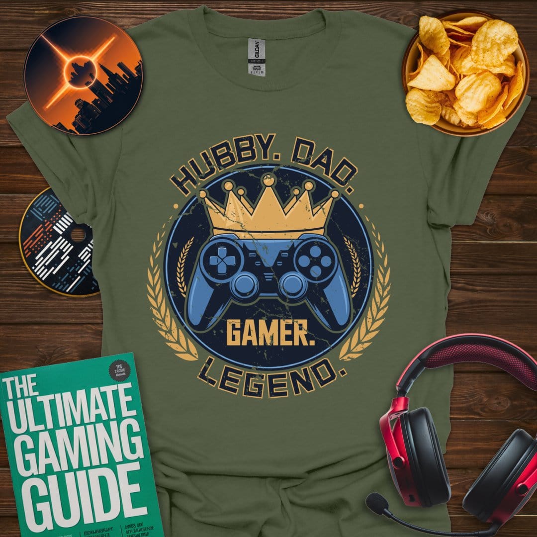 Printify T-Shirt Military Green / S Hubby. Dad. Legend.