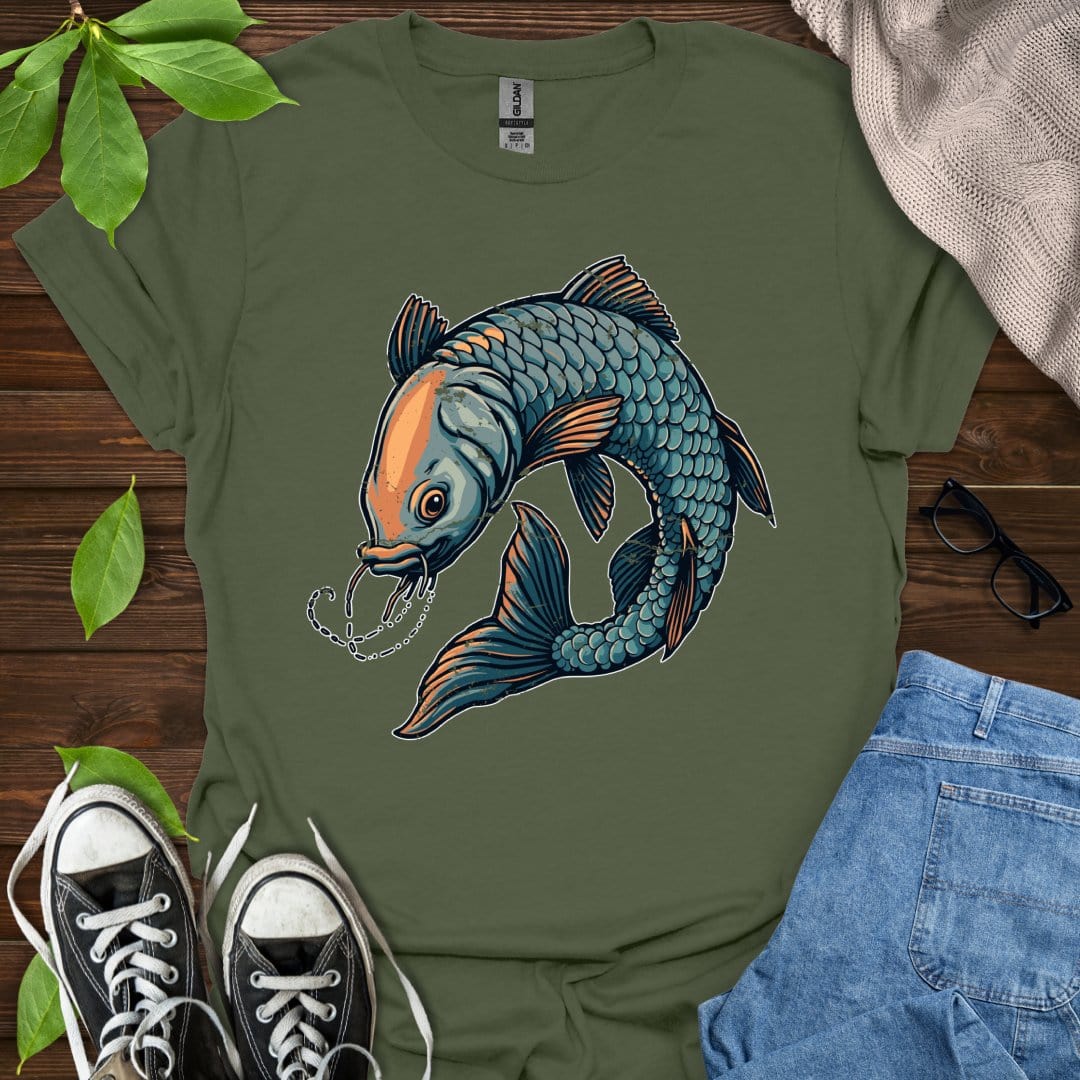 Printify T-Shirt Military Green / S Pisces - Graphic