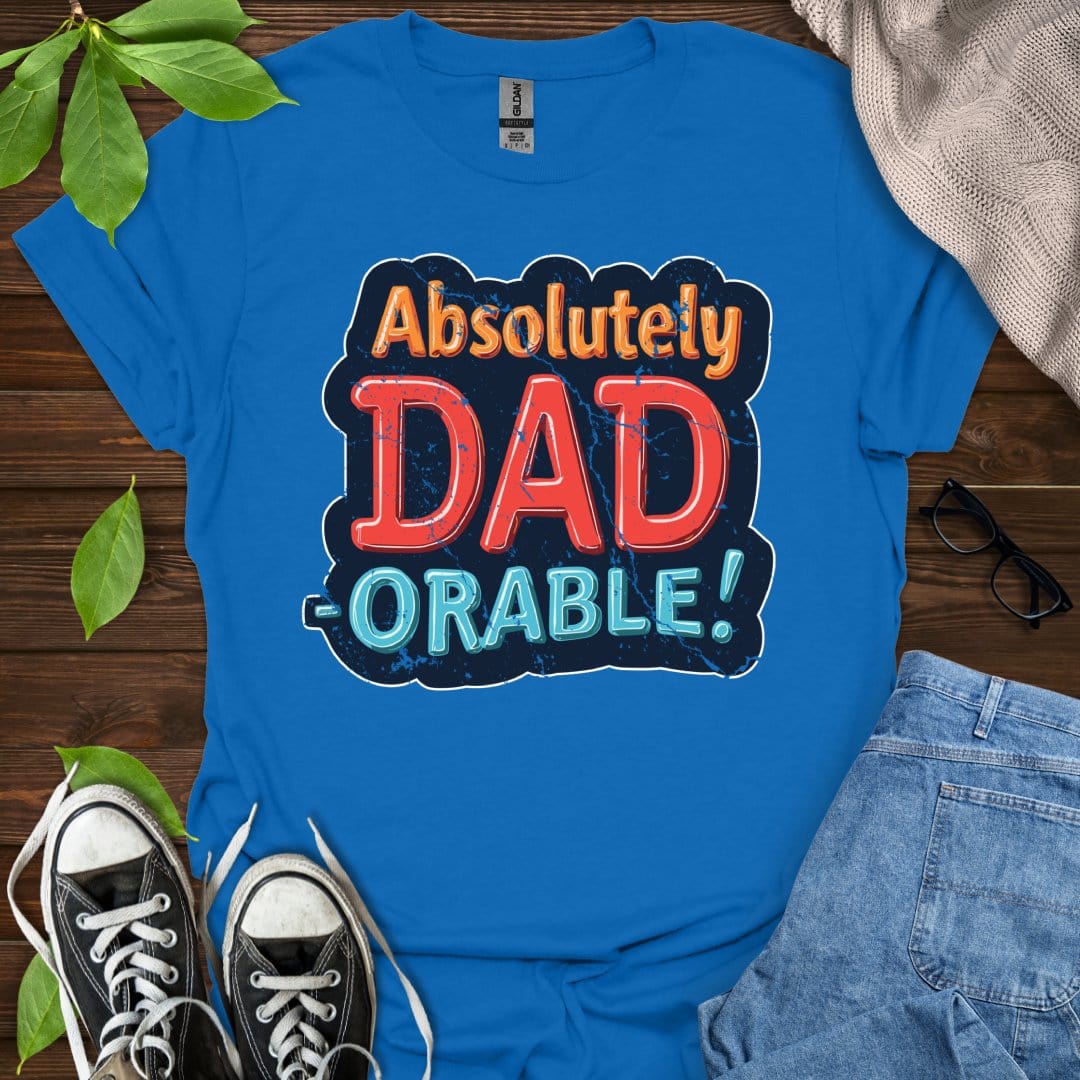 Printify T-Shirt Royal / XS Absolutely Dad-orable