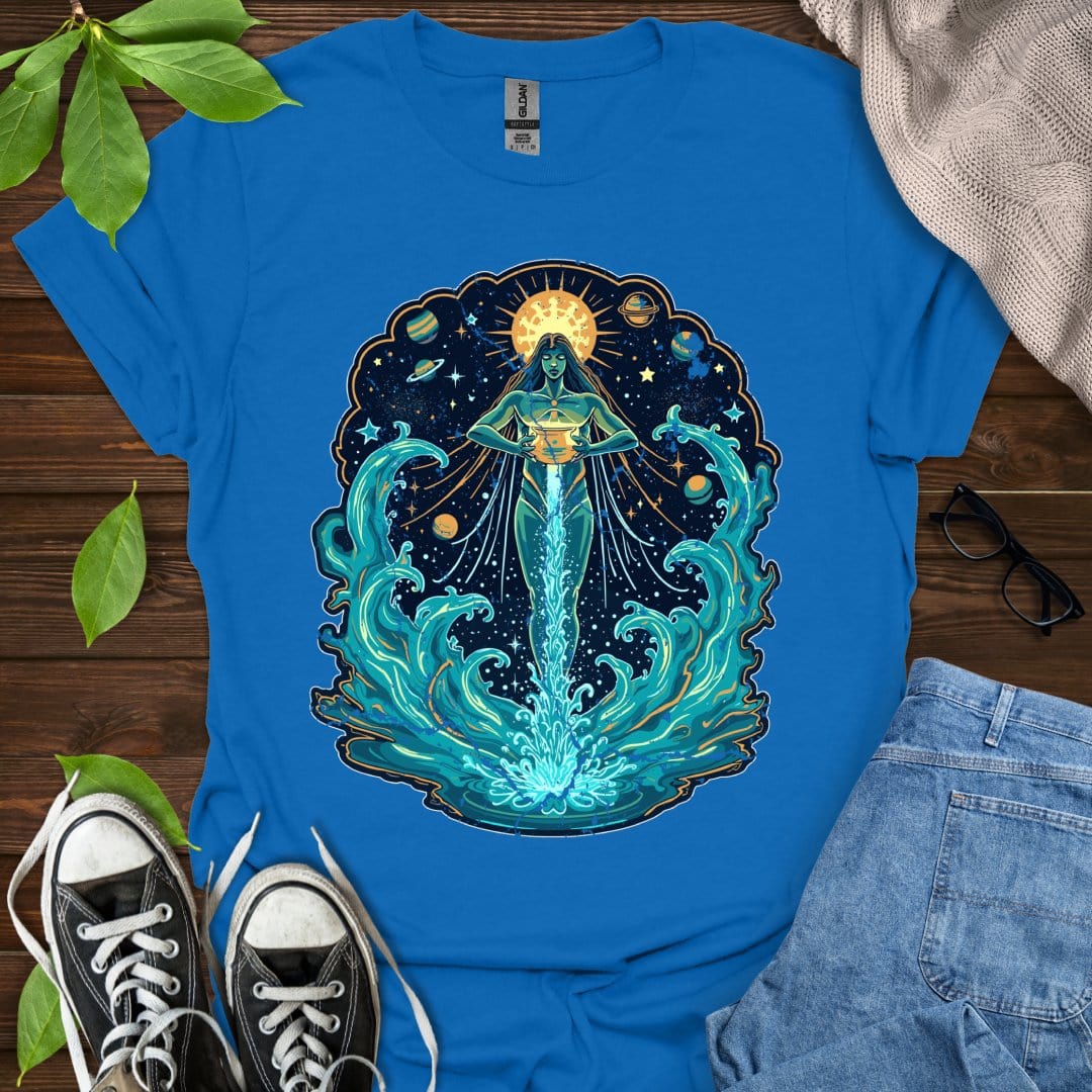 Printify T-Shirt Royal / XS Aquarius - Graphic