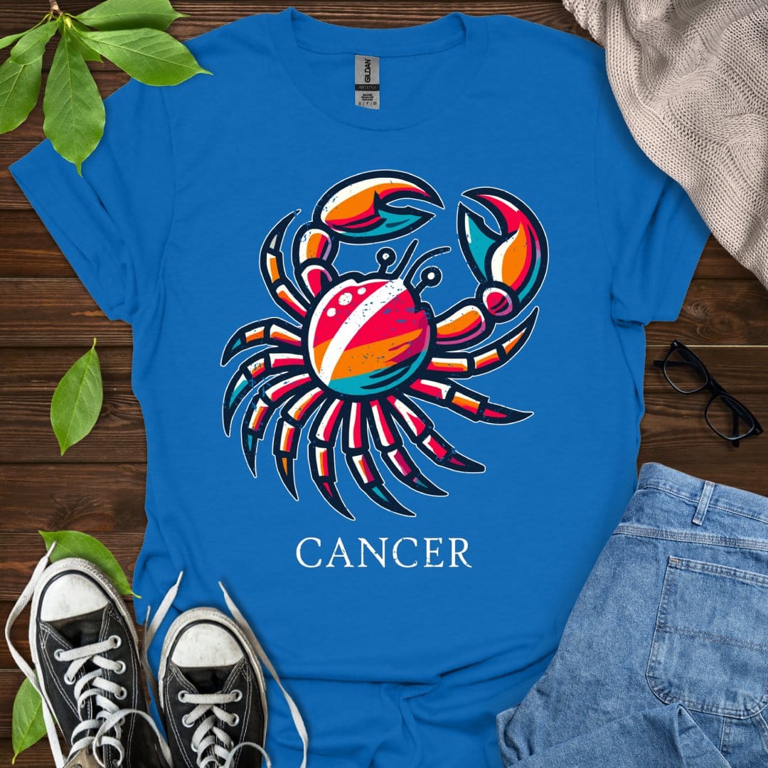 Printify T-Shirt Royal / XS Cancer (Simple)