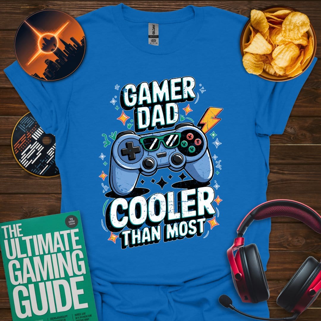 Printify T-Shirt Royal / XS Gamer Dad - Cooler Than Most
