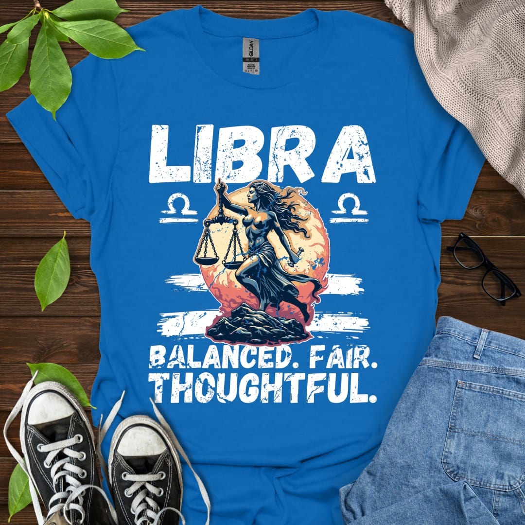 Printify T-Shirt Royal / XS Libra - Balanced. Fair. Thoughtful.