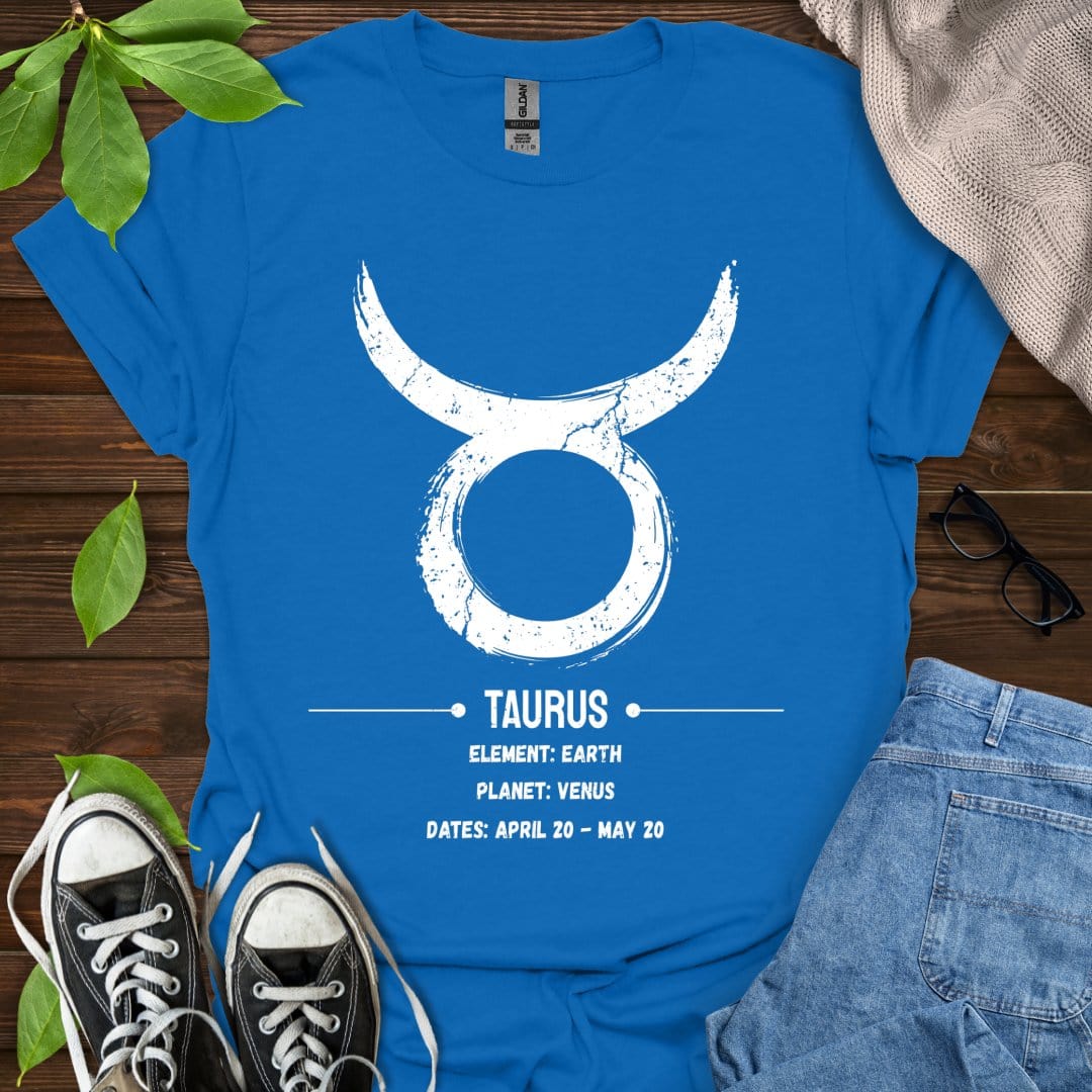Printify T-Shirt Royal / XS Taurus Glyph