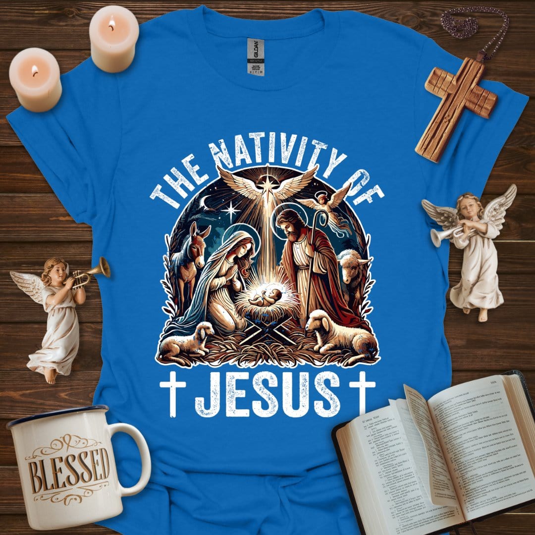 Printify T-Shirt Royal / XS The Nativity Of Jesus T-Shirt
