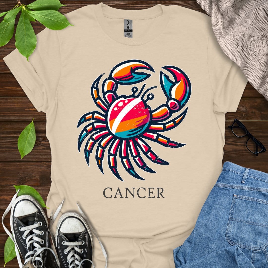 Printify T-Shirt Sand / S Cancer (Simple)