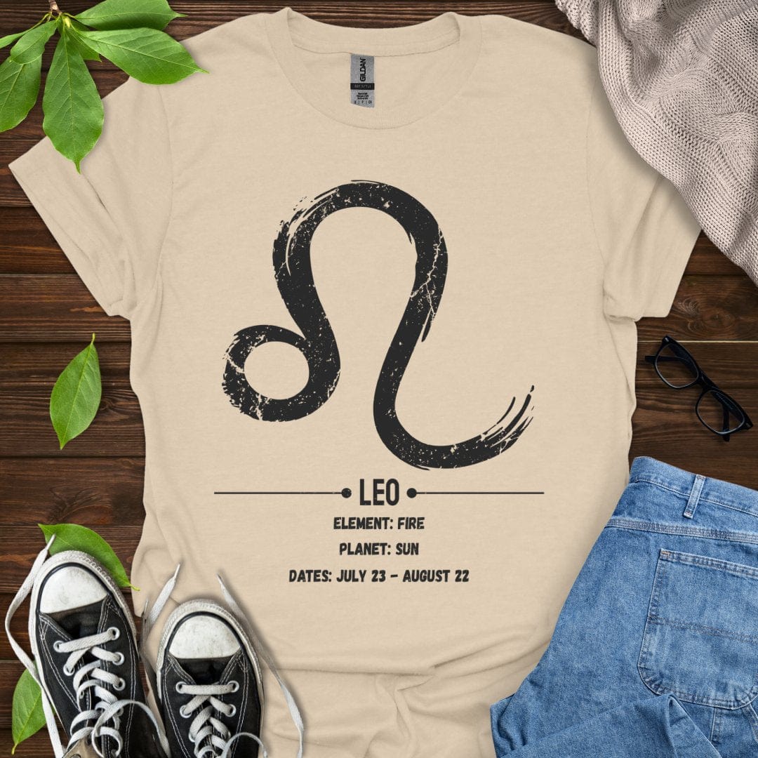 Printify T-Shirt Sand / S Leo Glyph