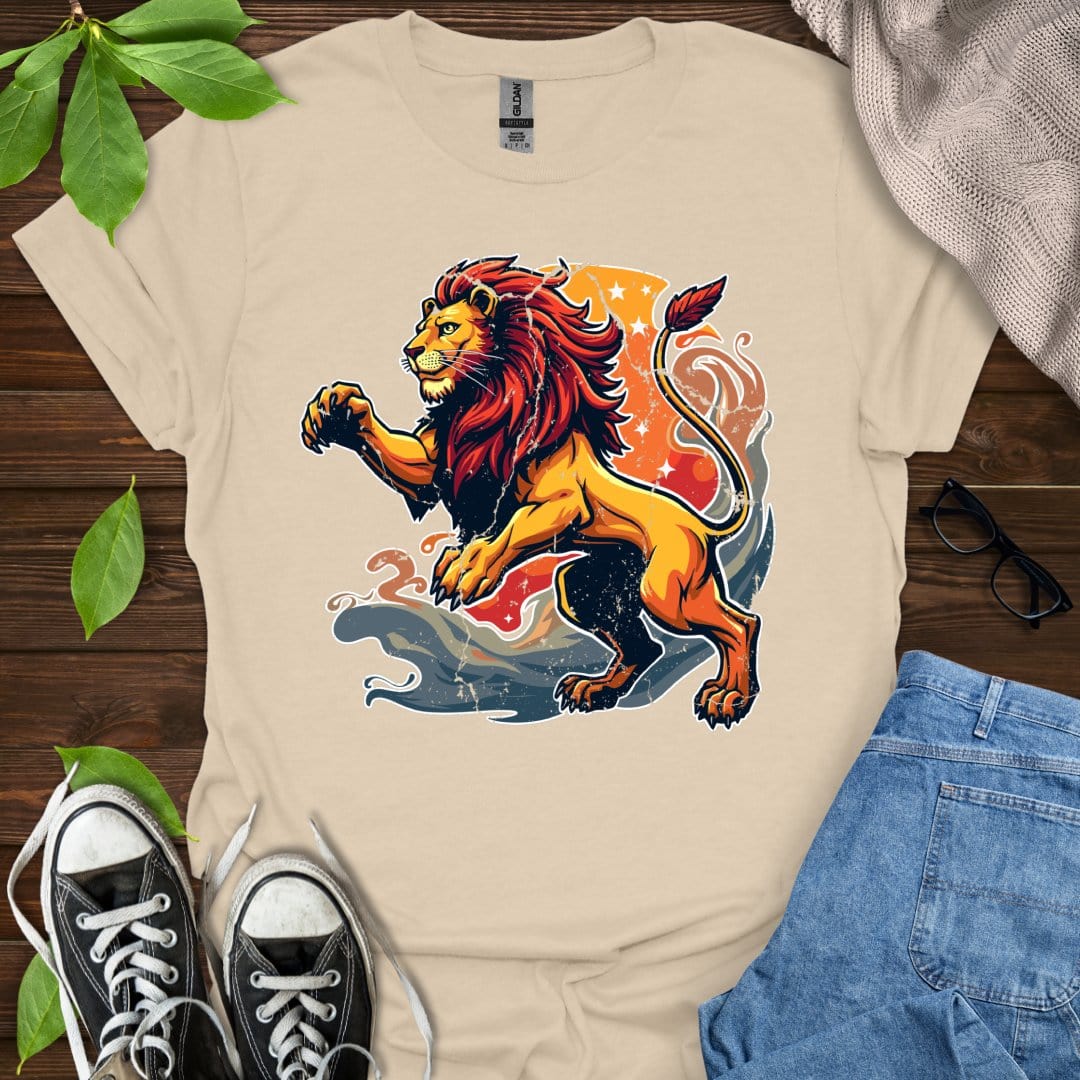 Printify T-Shirt Sand / S Leo - Graphic
