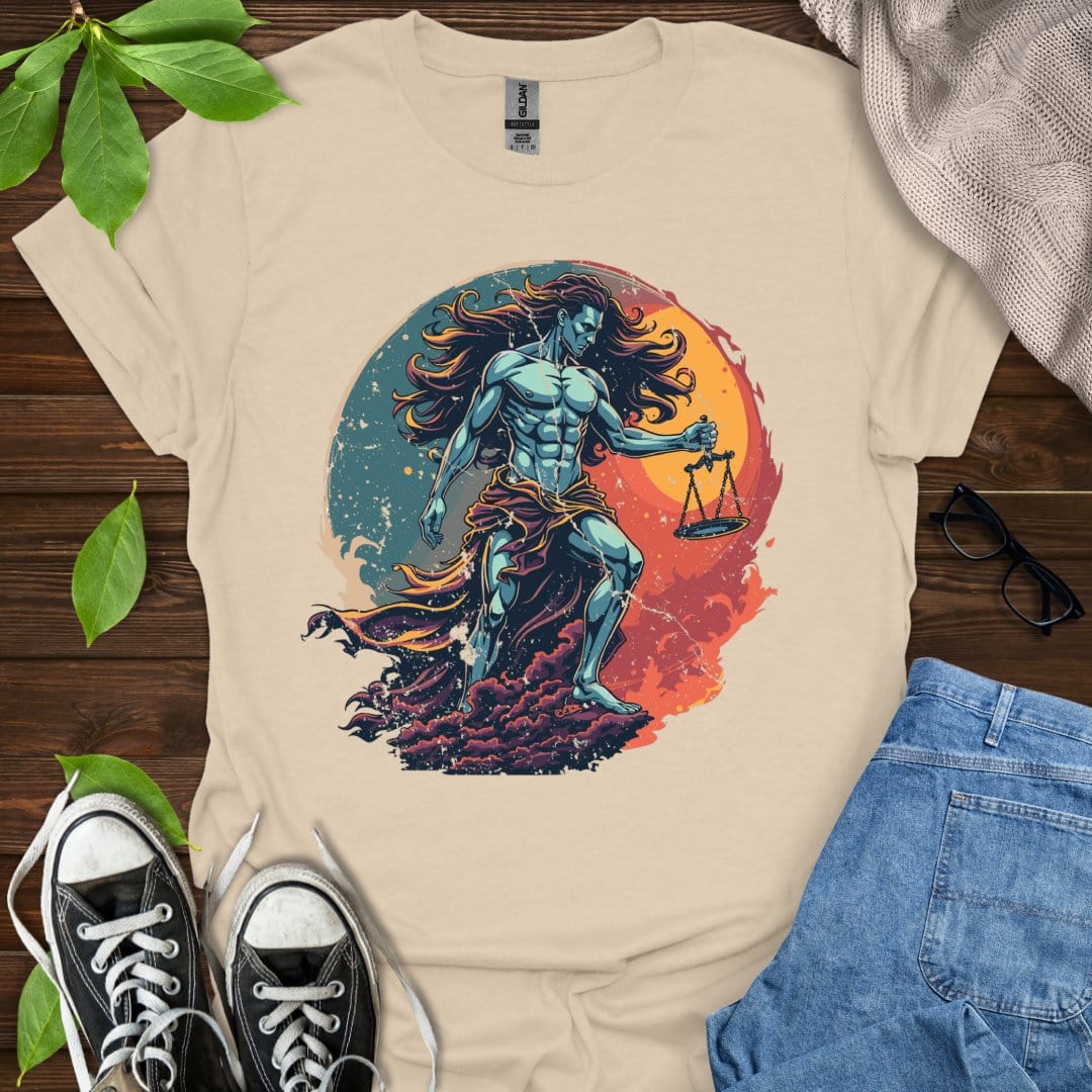 Printify T-Shirt Sand / S Libra - Graphic