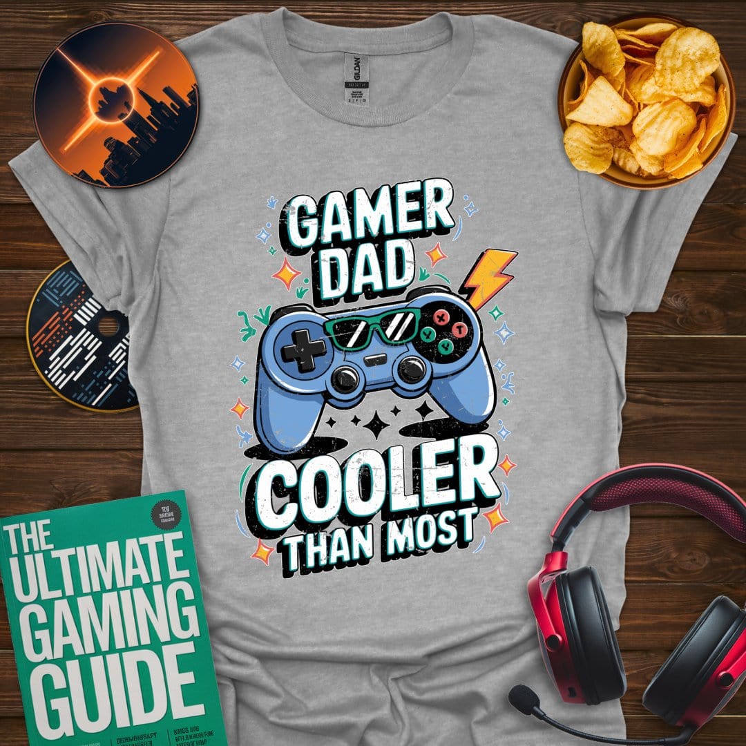 Printify T-Shirt Sport Grey / XS Gamer Dad - Cooler Than Most