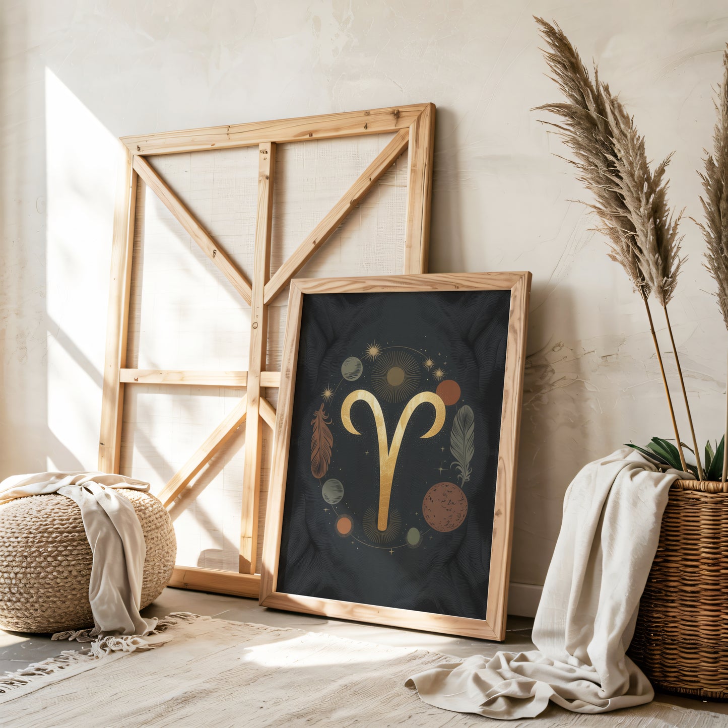 Aries Symbol High Contrast Wall Art