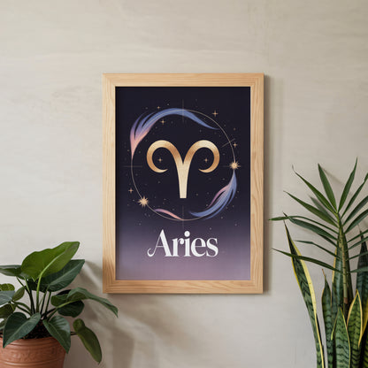 Aries Birth Wall Art