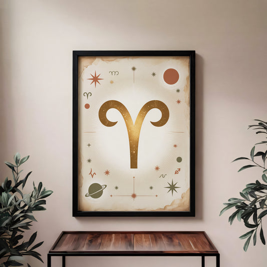 Aries Subtle Bold Wall Art