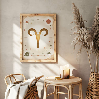 Aries Subtle Bold Wall Art