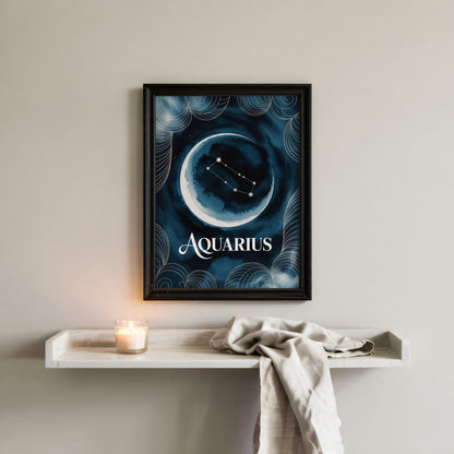 Aquarius Celestial Wall Art