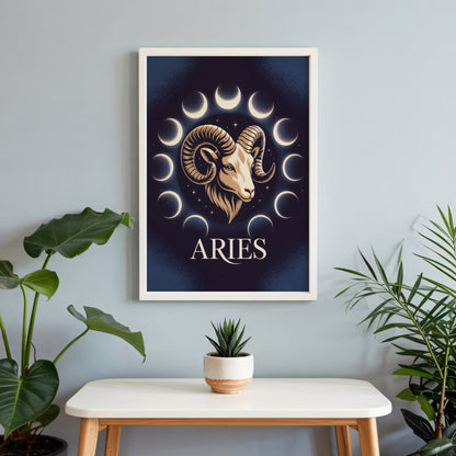 Aries Glow Detailed Wall Art