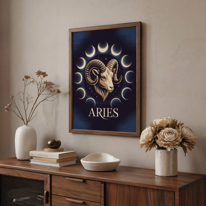 Aries Glow Detailed Wall Art