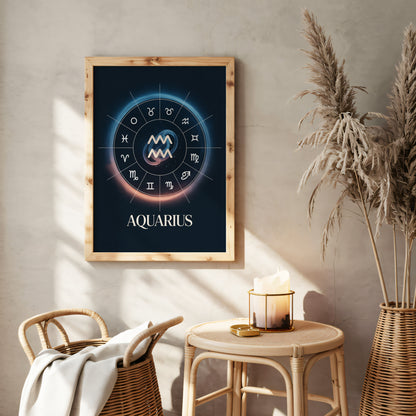 Aquarius Circular Wall Art