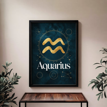 Aquarius Bold Wave Wall Art