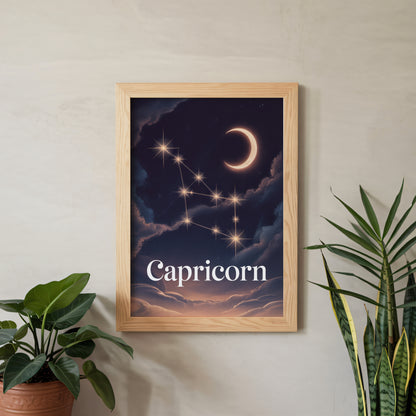Capricorn Celestial Wall Art