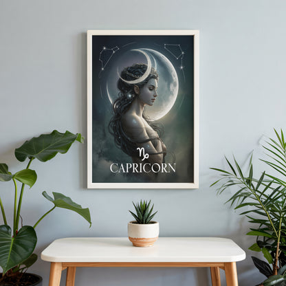 Capricorn Wispy Mystical Wall Art