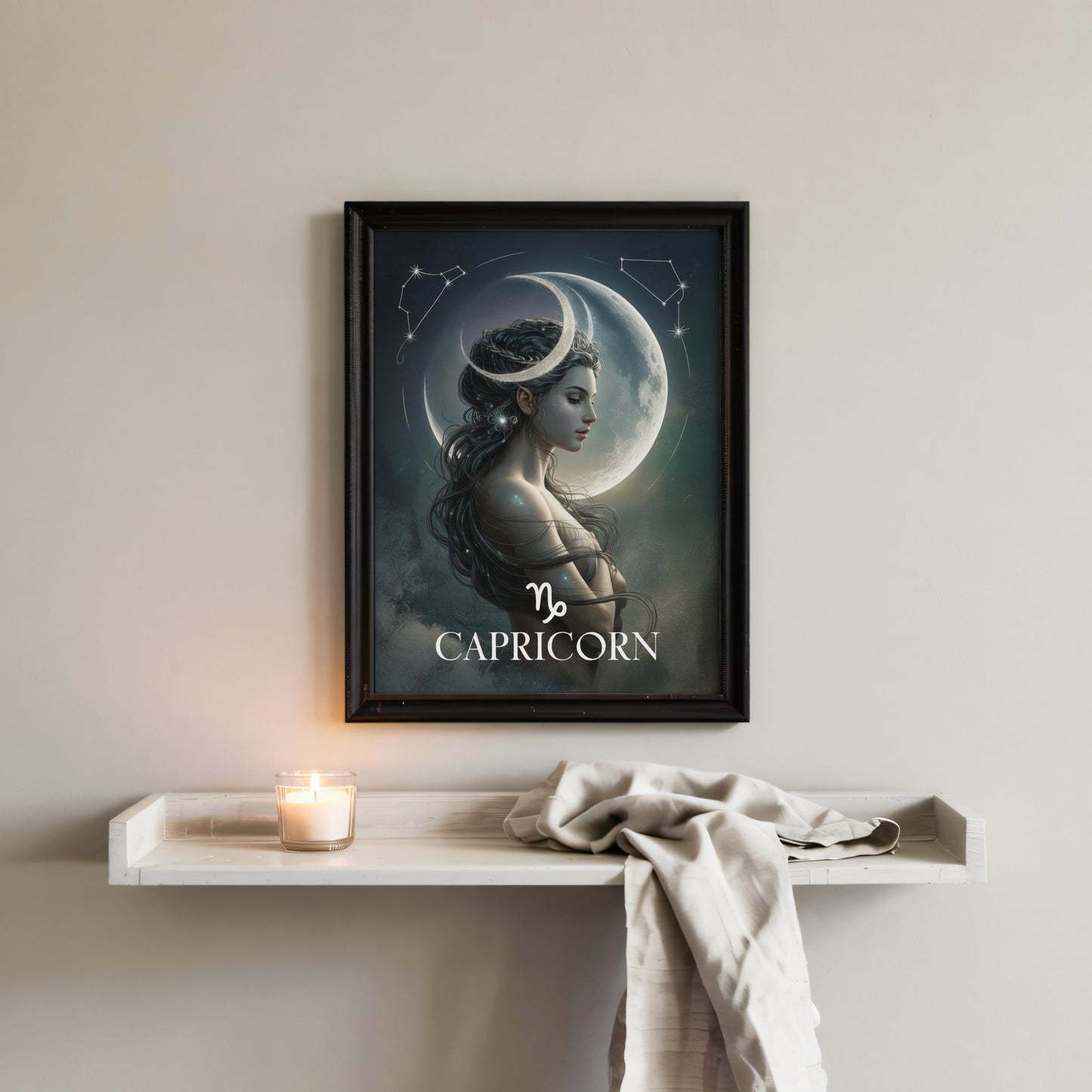 Capricorn Wispy Mystical Wall Art